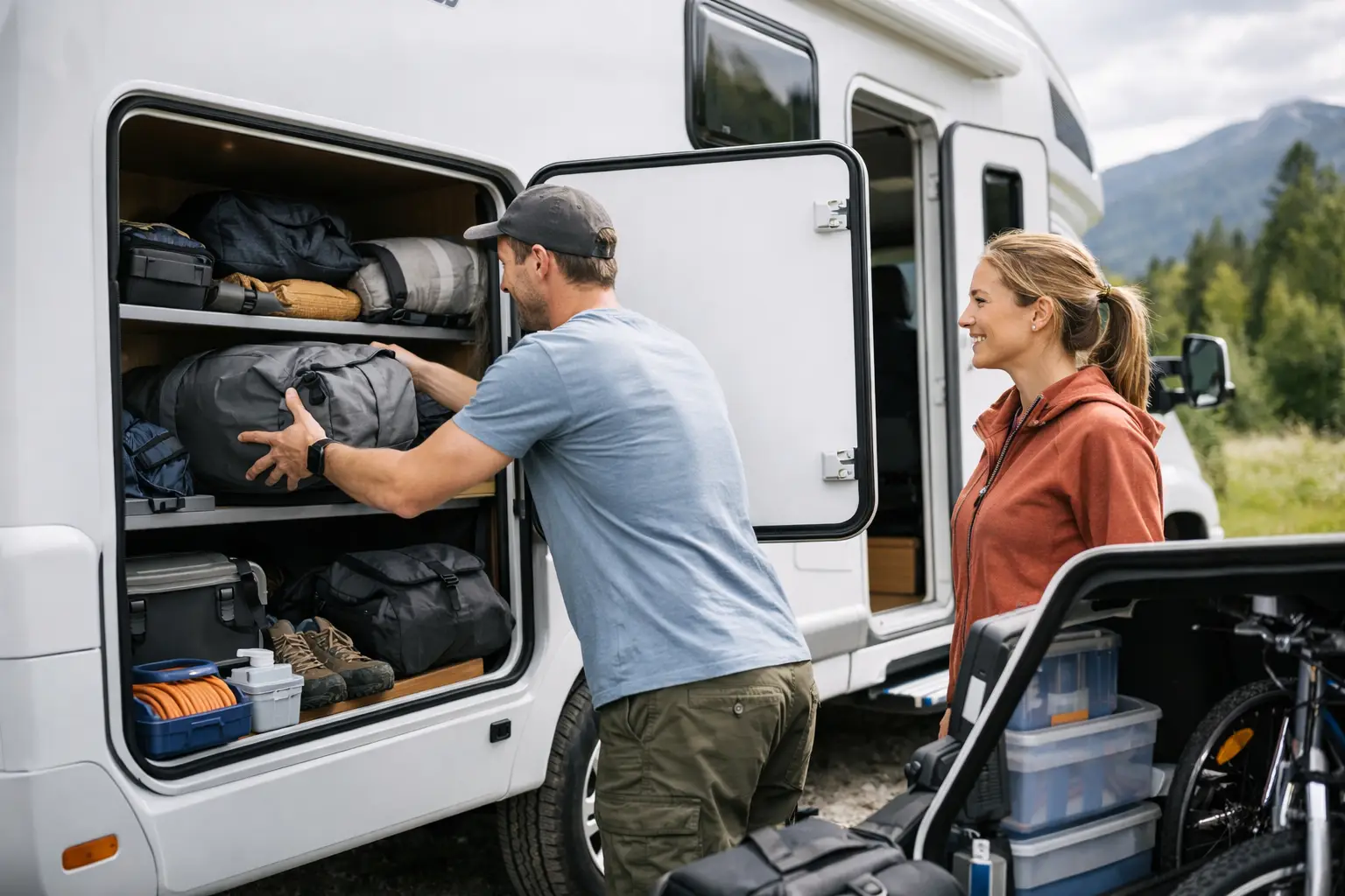 Mehr über den Artikel erfahren Wohnmobil mit viel Stauraum mieten leicht gemacht